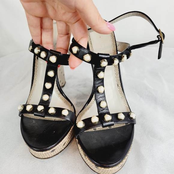 Jason Wu jeweled T- strap wedge sandals - Picture 5 of 10